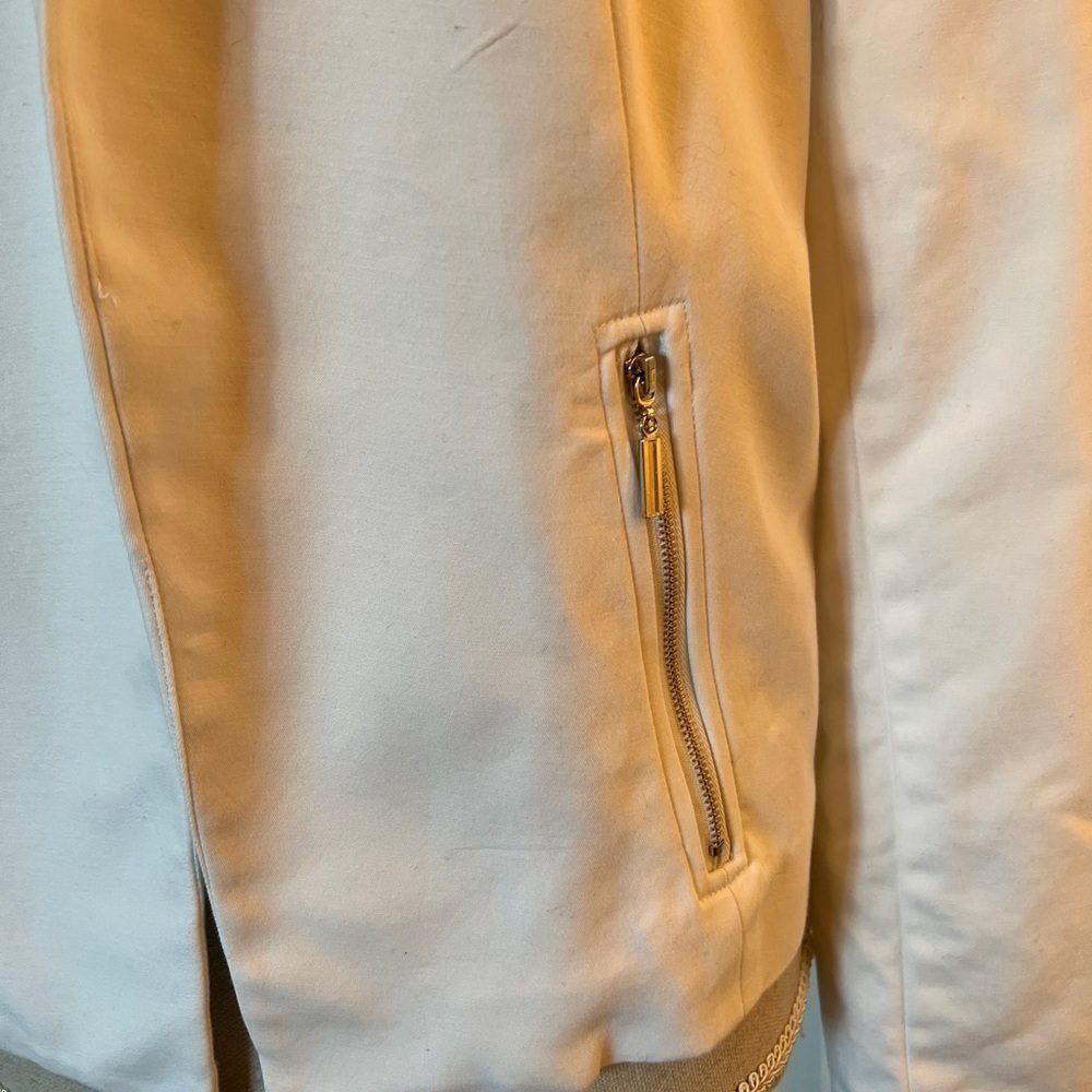 Grace Elements White Moto Open Front Jacket Size … - image 5